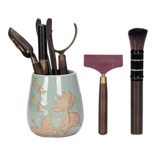 茶道六君子套装大全黑檀木6君子泡茶工具功夫茶具配件茶夹茶针勺