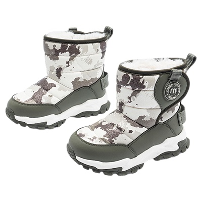 m1m2儿童冬季雪地靴厚底宽头短靴