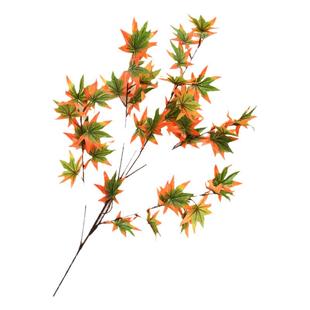 仿真树枝红枫叶银杏叶塑料假树叶子工程造景城市绿化绿叶植物装饰