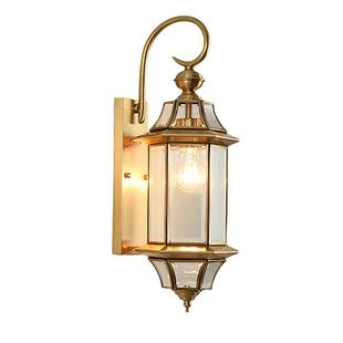 户外全铜壁灯防水欧式庭院墙灯声控灯室外智能雷达人体感应灯壁灯