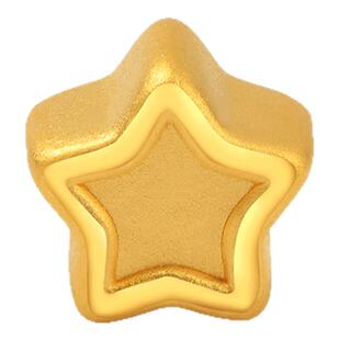 亚一黄金足金星星挂坠闪耀星星饱满精致寓意幸运星梦幻可爱百搭