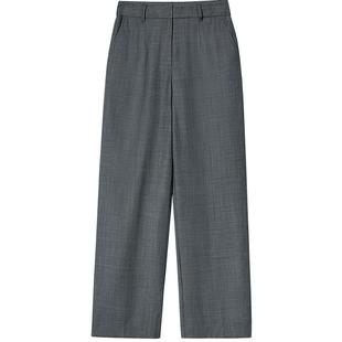 PSALTER诗篇格雷系灰休闲百搭羊毛休闲直筒西裤2025春款