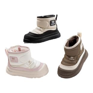 英贝米尼宝宝棉鞋冬季学步鞋女孩雪地棉男童鞋子冬天加绒小孩靴子