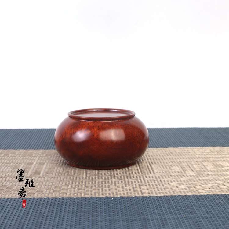 红木花梨木实木整料圆形小底座瓷器茶杯工艺品葫芦摆件香炉玉器座