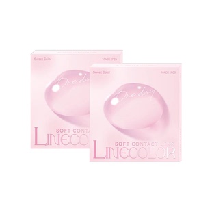 【日抛20片】LineColor小粉片B12透明一次性隐形眼镜水润日常通勤
