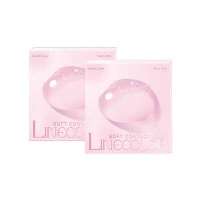 【日抛20片】LineColor小粉片B12透明一次性隐形眼镜水润日常通勤