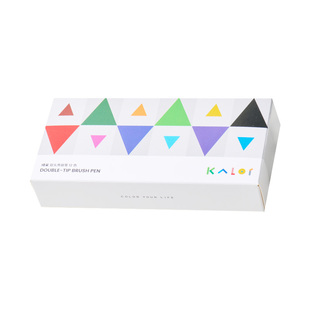 Kalor绮采双头秀丽笔柔绘笔软头笔手账笔彩色12色两种笔头出水流畅学生画画美术绘画用
