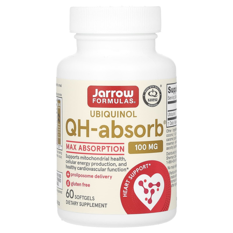 杰诺Jarrow泛醇QH-Absorb辅酶Q10心血管心肌健康保护