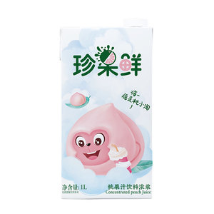 德馨珍选珍果鲜桃果汁1L水蜜桃汁浓缩果汁商用饮料浓浆奶茶店原料