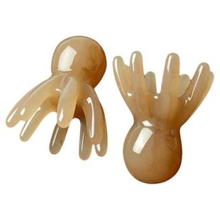 章鱼按摩梳头部经络八爪鱼便携大宽齿刮痧梳按摩器头皮穴位头疗梳