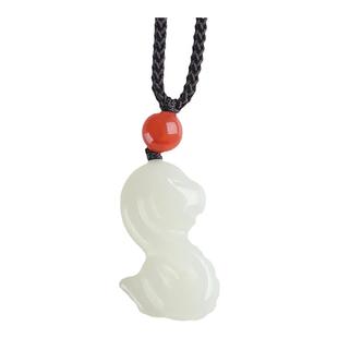 和田玉十二生肖马玉吊坠儿童款宝宝玉佩属鼠牛虎兔龙蛇羊猴鸡狗猪