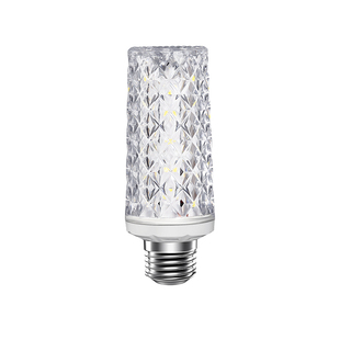 全光谱玉米灯泡led节能超亮e27e14螺口三色变光家用护眼水晶柱泡