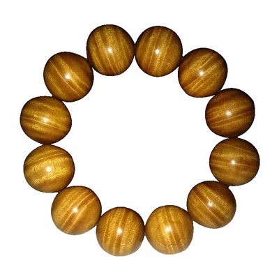 正品四川金丝手串乌木佛珠沉香