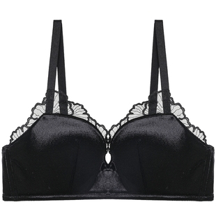 爱美丽IMIS内衣无钢圈小胸聚拢上托丝绒红品中厚杯文胸IM17BGN1