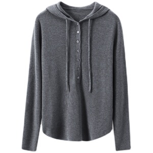 Basic House/百家好BH美拉德秋季针织绵羊毛连帽毛衣B0633B5P842