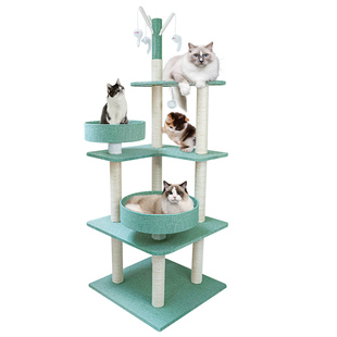 猫爬架猫窝猫树一体大型小型实木通天柱四季夏季不占地多高层猫架