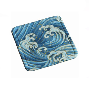 和风日系zakka简约杯垫10cm进口棉布夹棉双层隔热 加厚茶垫 餐垫