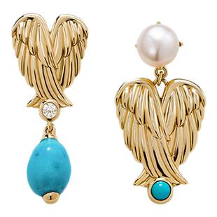 Amber Lollipop绿松石耳环天然宝石耳饰金耳钉银耳坠高级感轻奢女