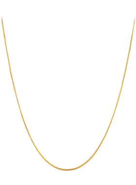 极简纤细18K镀金色蛇骨链项链