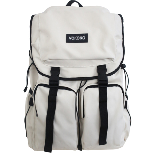 曼普森大容量双肩包女大学生韩版潮酷旅行背包港风时尚高中书包男