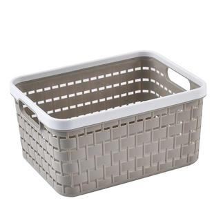 新款塑料pp压条收纳篮子浴室收纳筐置物篮桌面收纳整理筐子