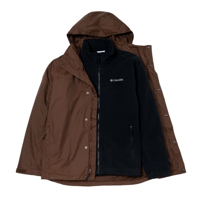 Columbia哥伦比亚冲锋衣男冬季户外登山服防水抓绒内胆三合一外套