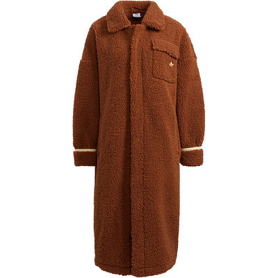 Adidas/阿迪达斯正品三叶草女子长款保暖羊羔毛外套 HC0310