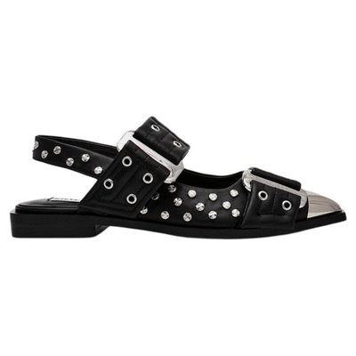 朋克风平底鞋铆钉鞋面潮流高跟鞋