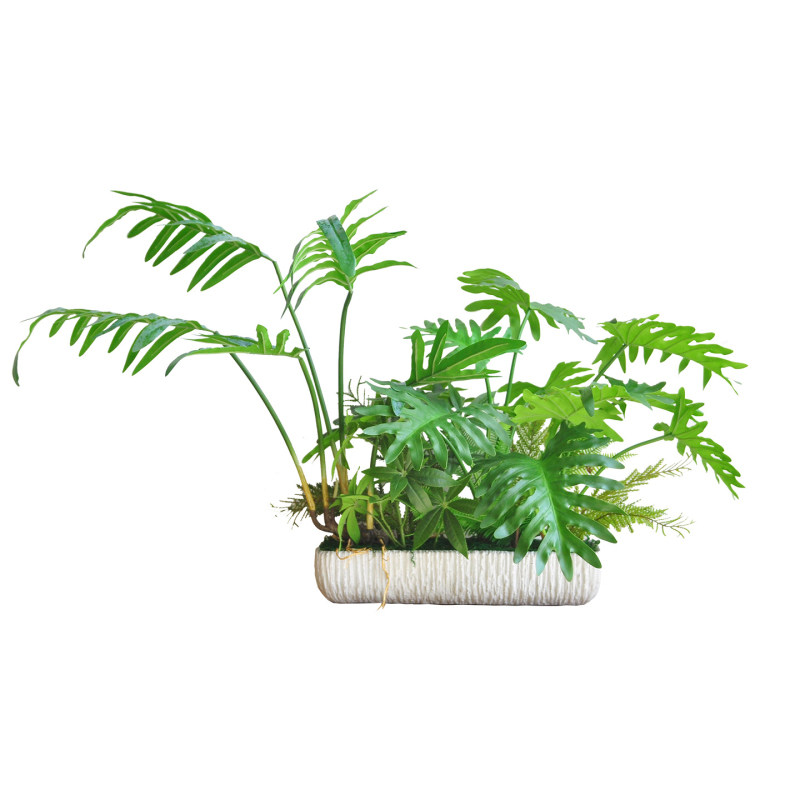 仿真春雨龟背观叶植物中式盆栽