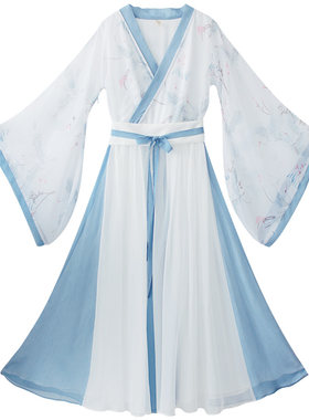 棉麻记古装汉服新款广袖长裙