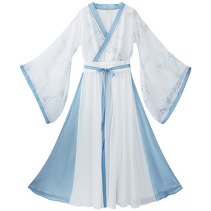 棉麻记古装汉服新款广袖长裙