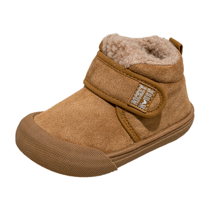 迪士尼宝宝鞋子男童2024冬季新款加绒二棉鞋中小童学步鞋儿童棉鞋