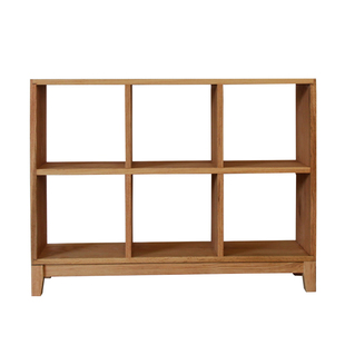 自由组合格子柜落地矮柜侘寂风日式樱桃木书架置物架北欧实木书柜