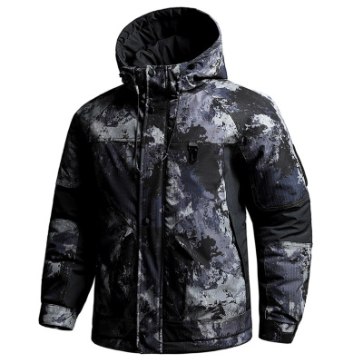 绗缝内里棉服男棉衣网格面料