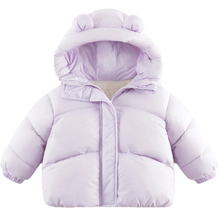 马克珍妮女童三防加厚羽绒服红色儿童保暖面包服宝宝冬装241197-1