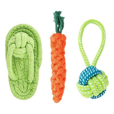 狗绳结玩具耐咬磨牙胡萝卜洁齿