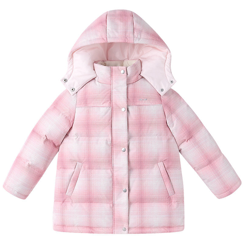 【商场同款】安奈儿童装女童中长款羽绒服冬新款保暖AG545403