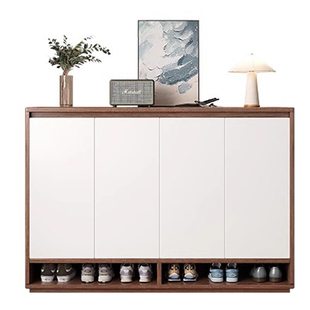 鞋柜家用门口室内新款2025爆款玄关柜一体大容量多层入户鞋架实木