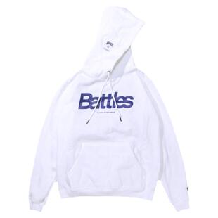 Battles 秋冬基础Logo美式印花加绒连帽卫衣宽松男女帽衫