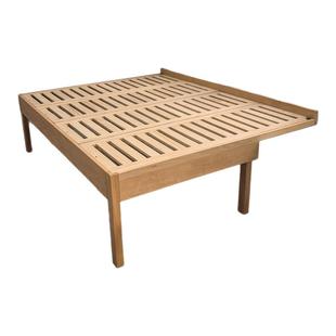 实木飘窗床 小户型榻榻米床架衔接飘窗 榉木床可定制尺寸窗台床