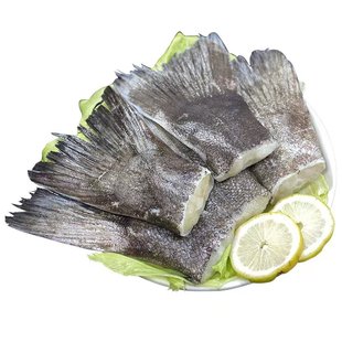 鸦片鱼尾新鲜特大鱼尾巴烧烤商用尾巴碟鱼蝶鱼大尾深海鲽鱼鱼尾