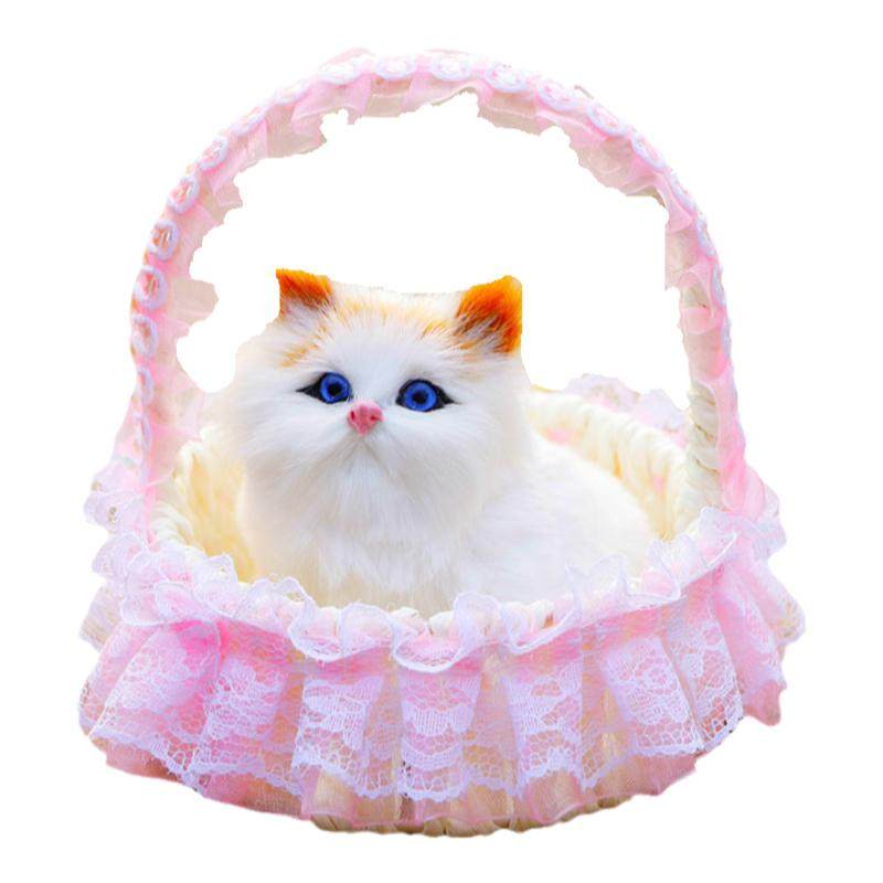 发光花篮猫咪玩偶会叫的小猫
