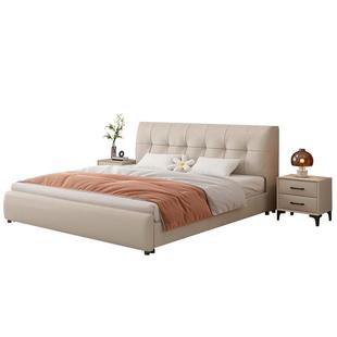 实木床简约现代双人床家用卧室1米8大床出租房用主卧1.5m单人床架