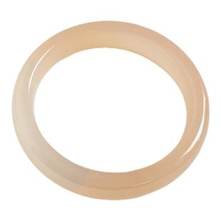 藕粉宽版正圈阿富汗玉手镯荔枝冻西柚女玉镯圆条冰种镯子妈妈媳妇