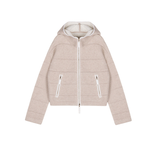 CRUSH Collection2025年冬季新款老钱风圈圈休闲连帽开衫女士外套