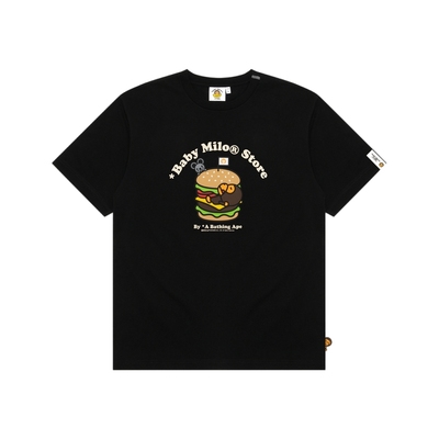 BAPE卡通汉堡小猴图案短袖T恤