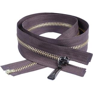 5号金属铜拉链外套衣服羽绒服长款开尾黑色拉锁条包包拉链头配件