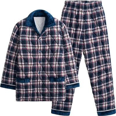 三层加厚夹棉情侣保暖大码家居服