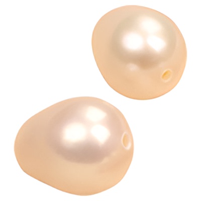 纯天然小米珍珠散珠有孔近圆珠子