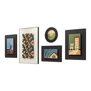 立体客厅装饰画法式沙发背景墙挂画组合砂岩壁画墙面高级简约